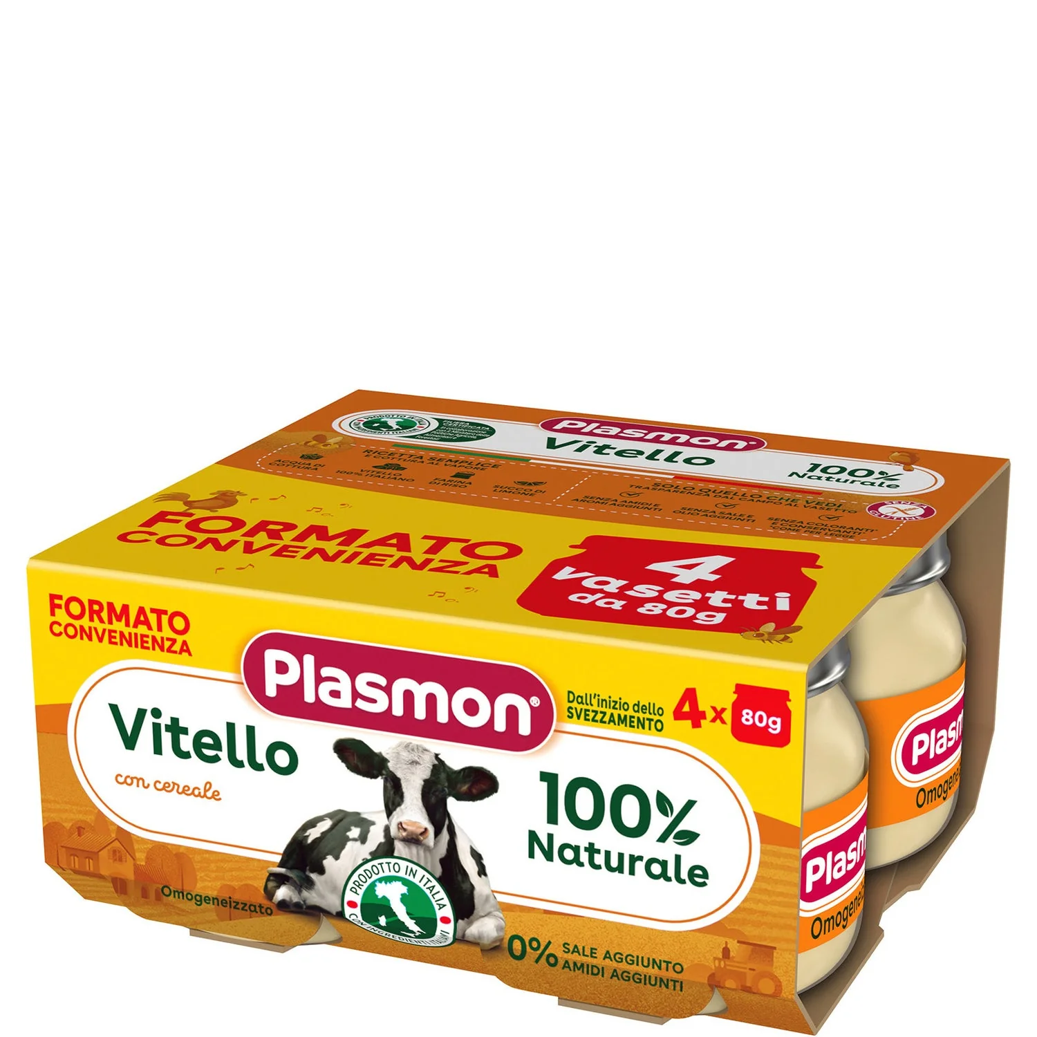 Plasmon - Omogeneizzato Carne Vitello: Confezione  4x80 gr