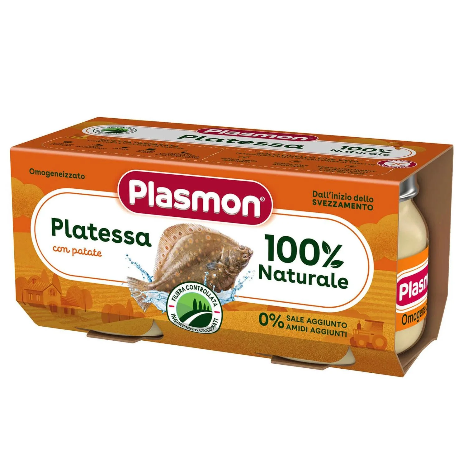 Plasmon - Omogeneizzato Platessa: Confezione 2x80 gr