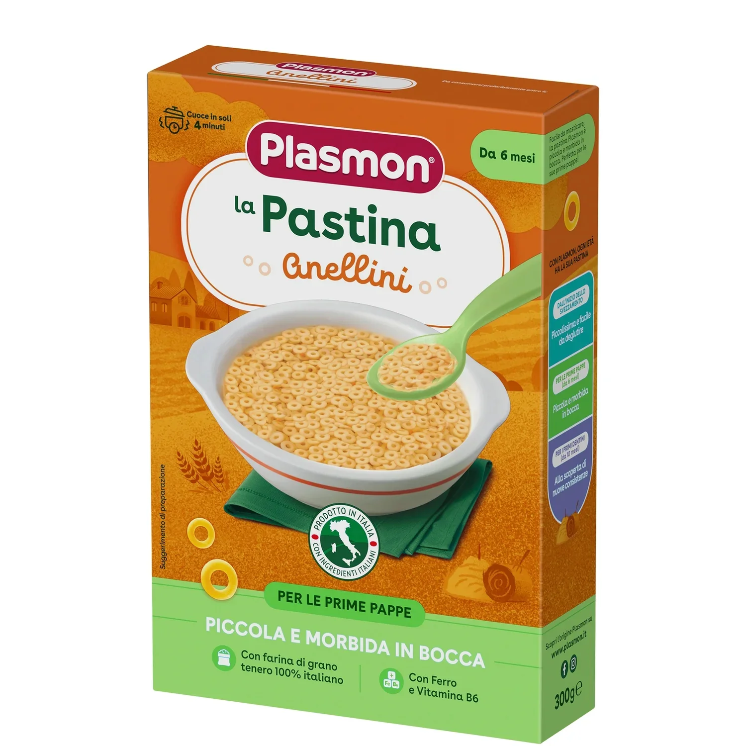 Plasmon - Pastina Anellini: Confezione 300 gr