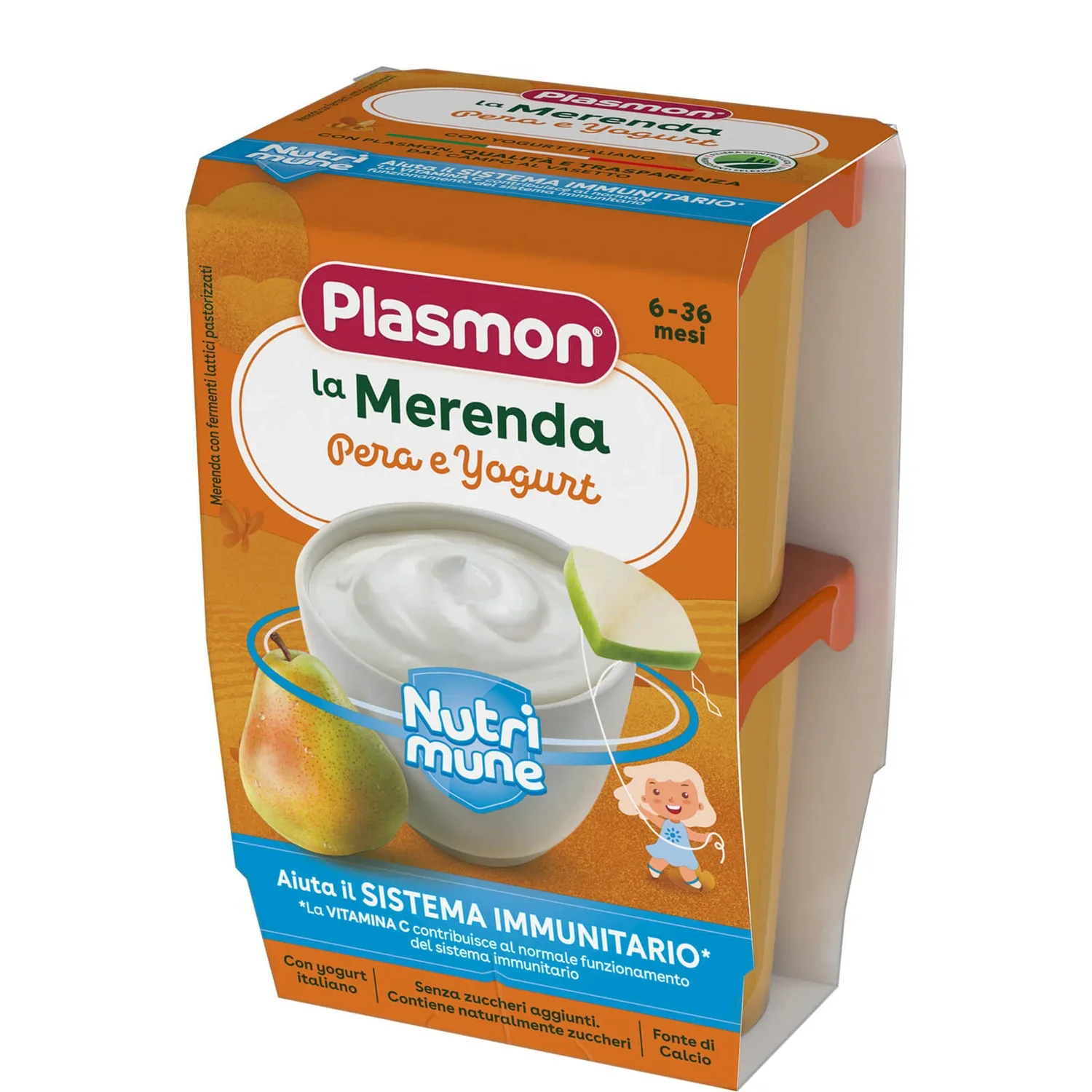 Plasmon - Sapori Di Natura Yogurt Pera: Confezione 2x120 gr