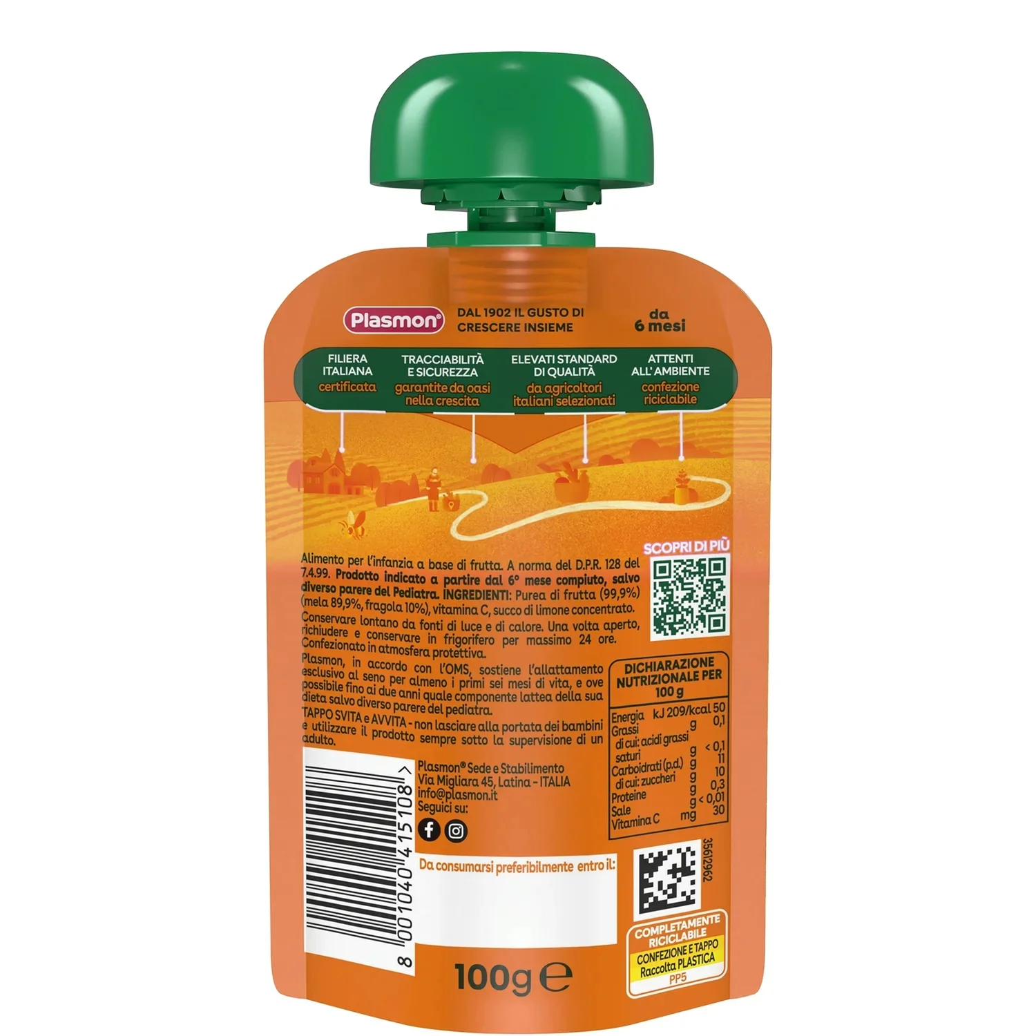 Plasmon - Spremi Gusta Mela Fragola: Confezione 100 gr - Image 2