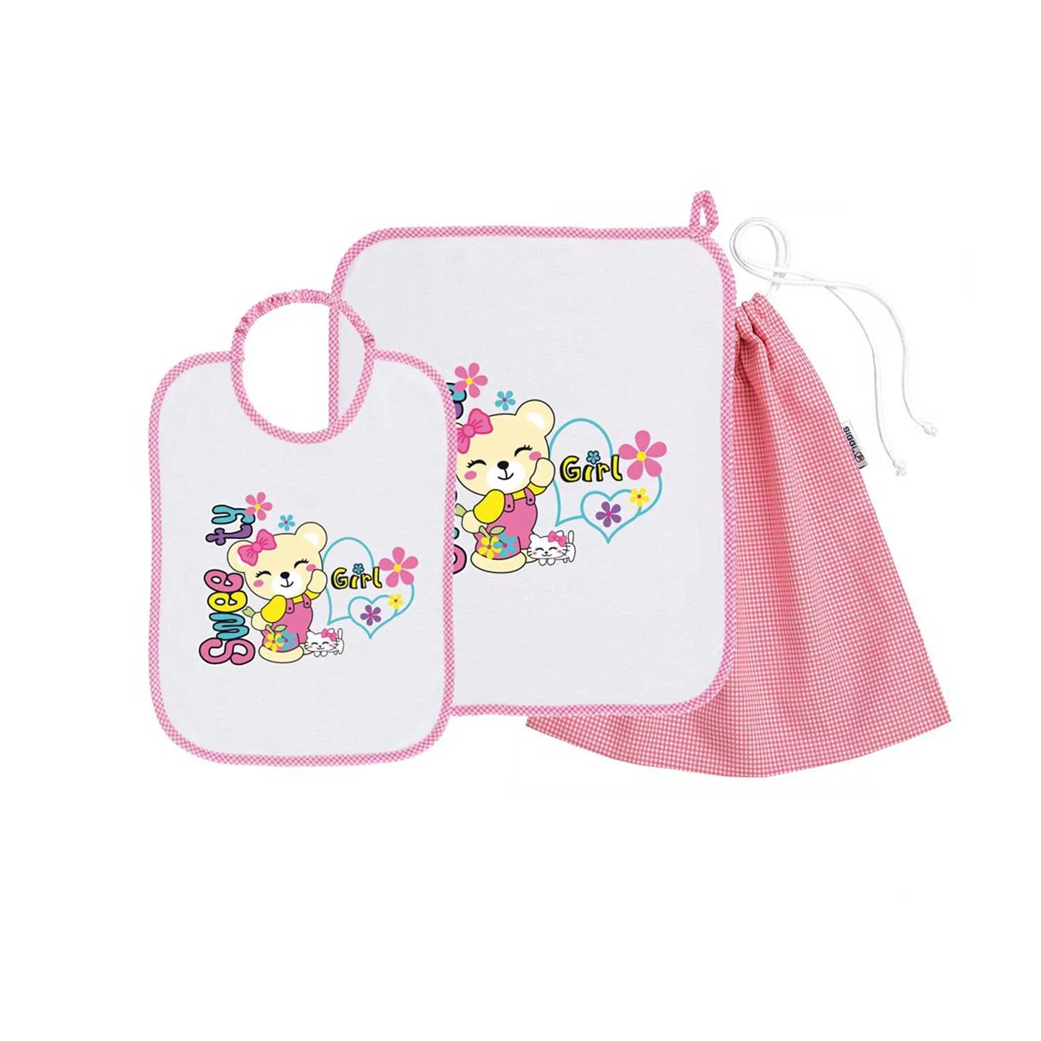 Siggi - Set Asilo Bimba 3pz Asciugamano Sacchetta Bavaglino - Image 12