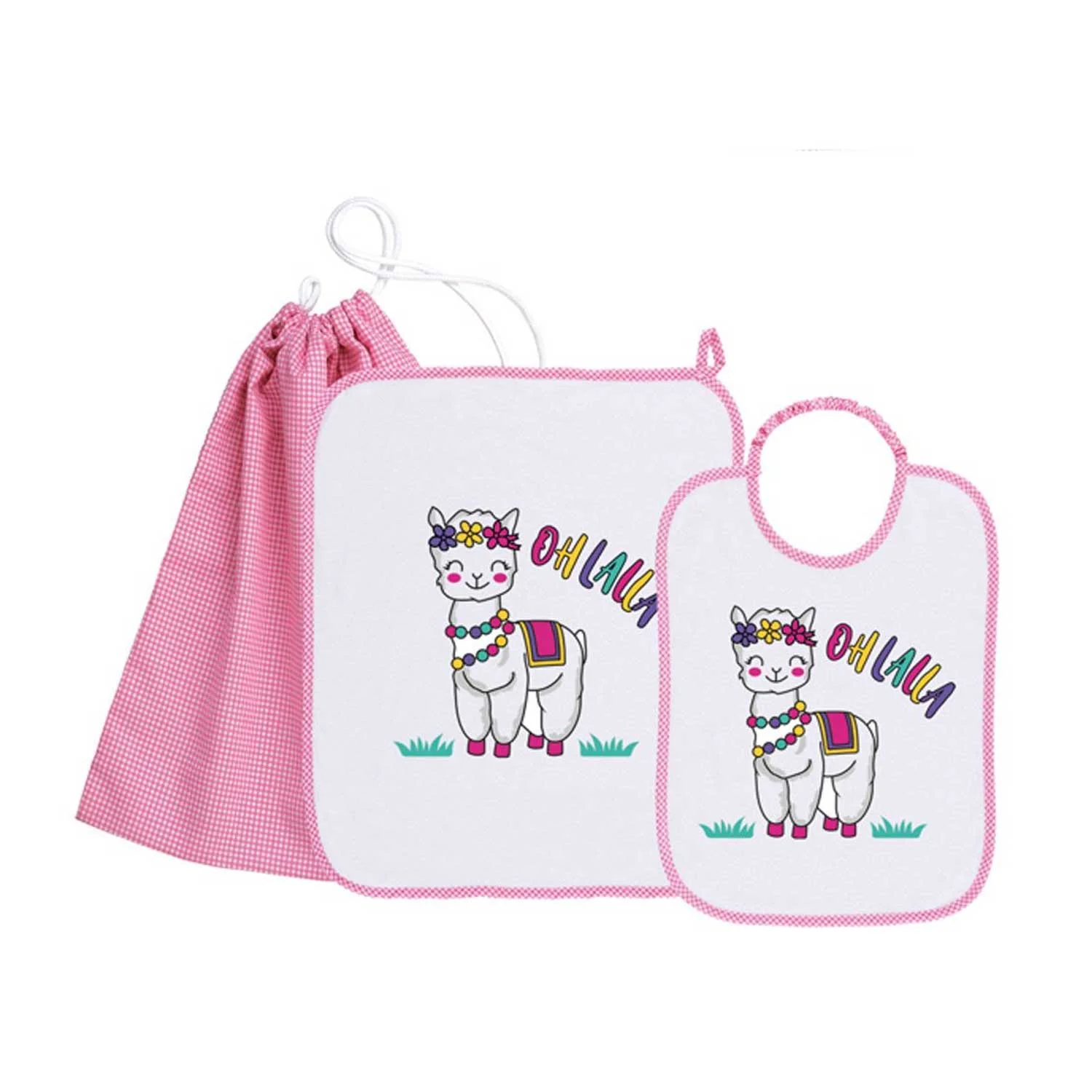Siggi - Set Asilo Bimba 3pz Asciugamano Sacchetta Bavaglino - Image 4