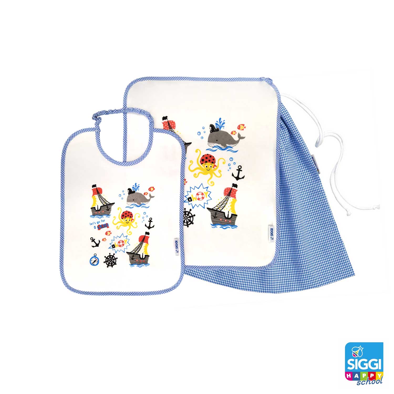 Siggi - Set Asilo Bimbo 3pz Asciugamano Sacchetta Bavaglino - Image 14