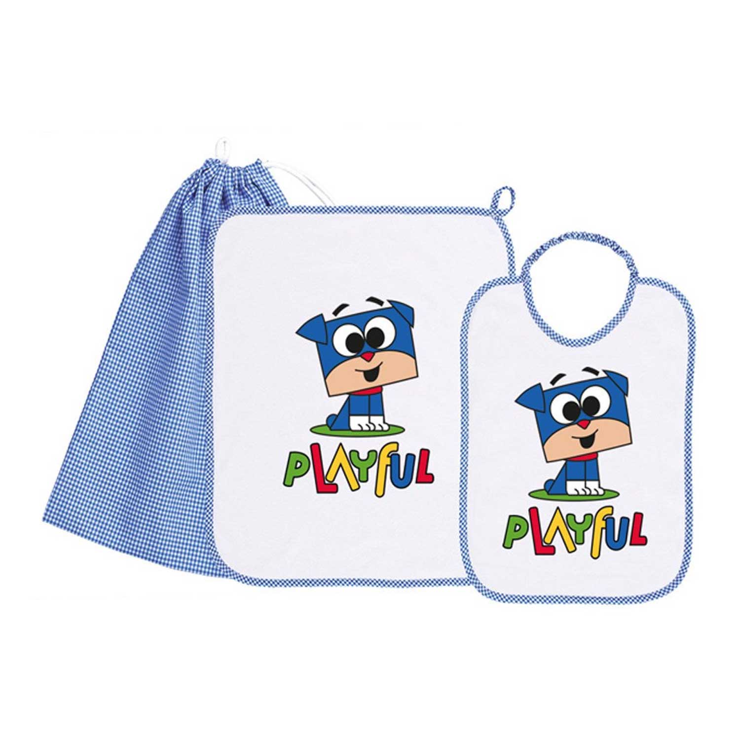 Siggi - Set Asilo Bimbo 3pz Asciugamano Sacchetta Bavaglino - Image 3