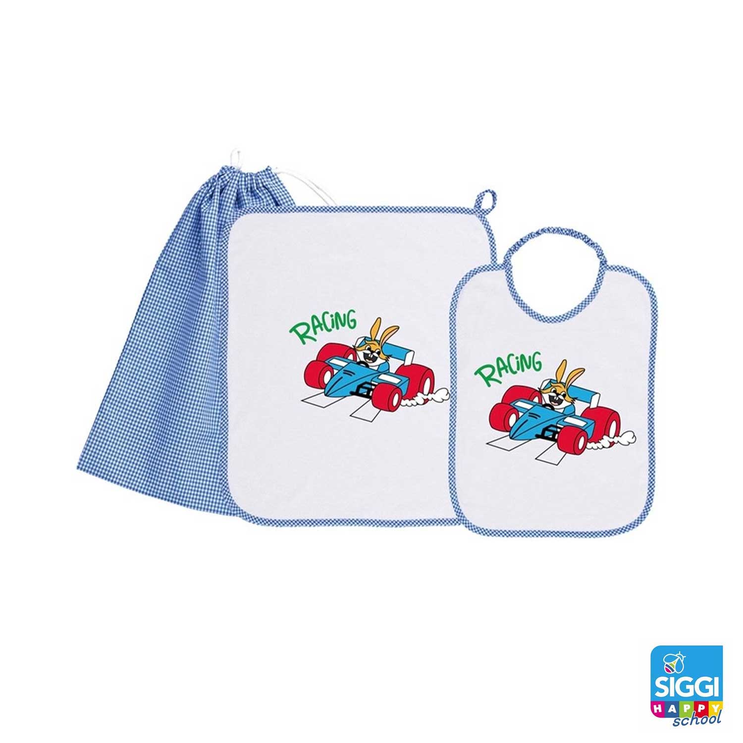 Siggi - Set Asilo Bimbo 3pz Asciugamano Sacchetta Bavaglino - Image 9