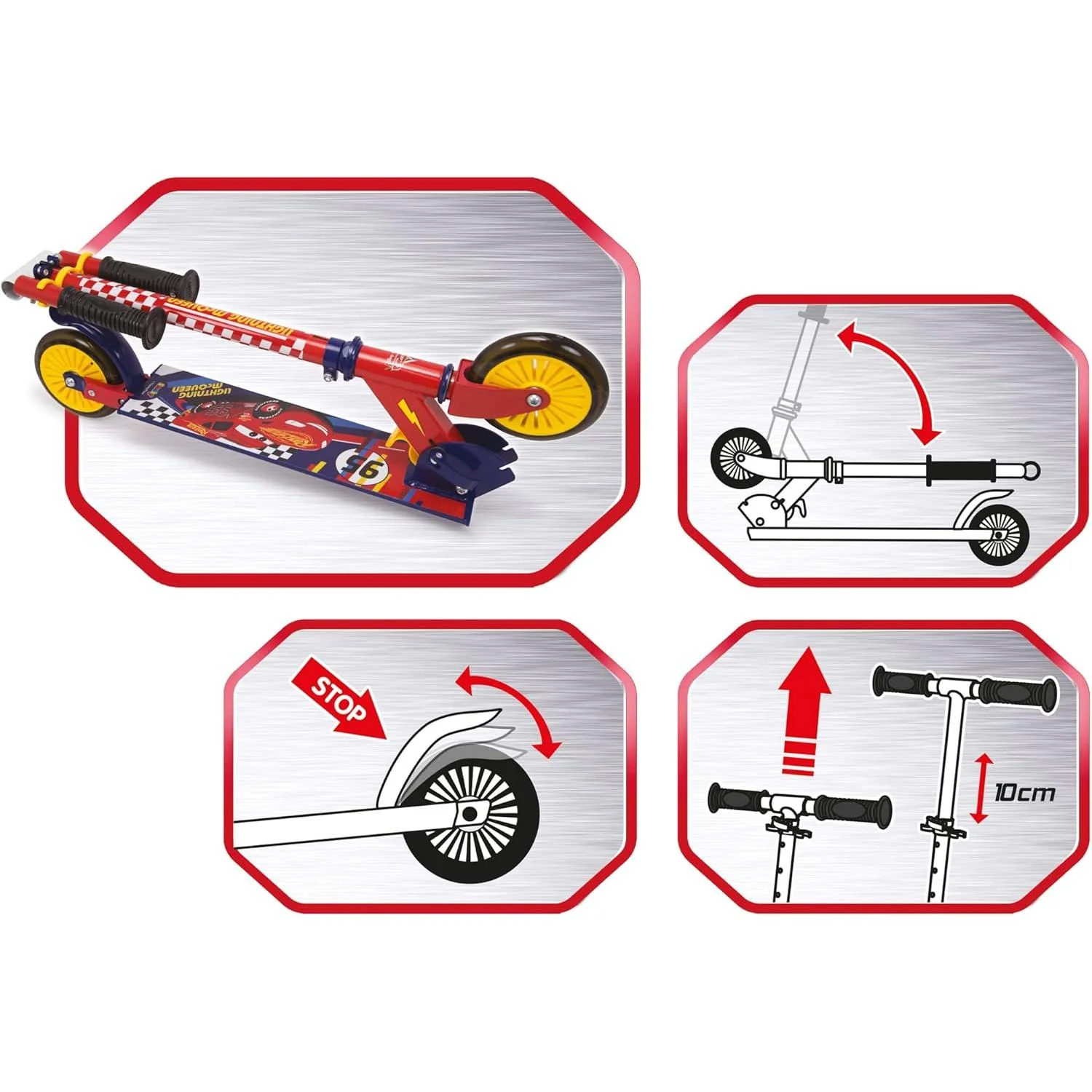 Smoby - Monopattino due ruote Disney Cars - Image 4