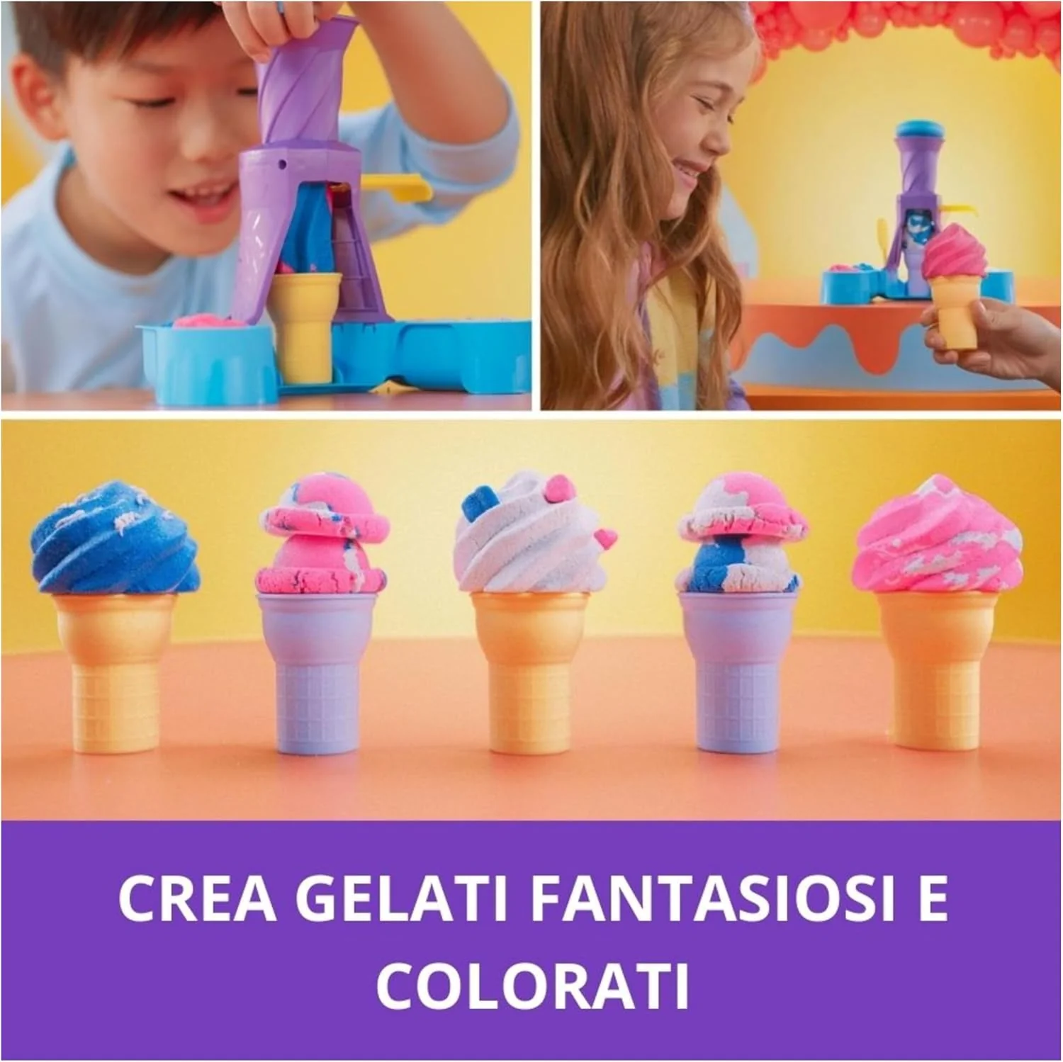 Spin Master - Kinetic Sand: Playset Gelateria Colorata - Image 4